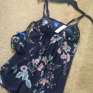 Apt 9 Intimates New with Tags Dark Blue Floral 2 pc
